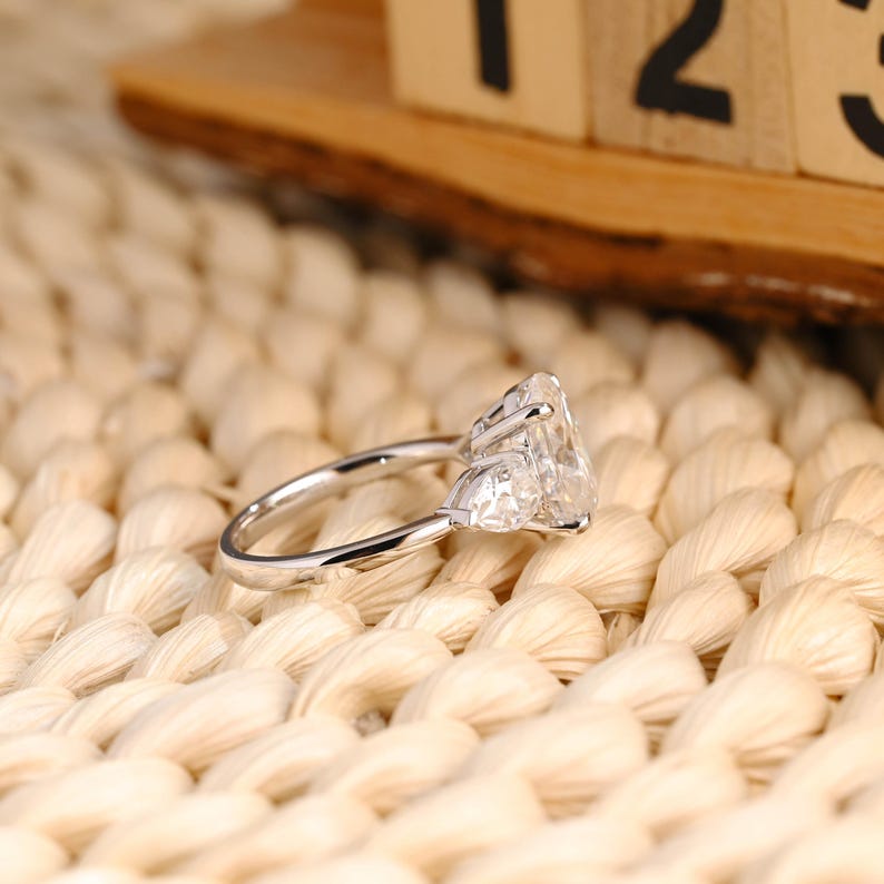 Marquise Cut Cluster Styled Lab Grown Diamond Engagement Ring