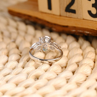 Marquise Cut Cluster Styled Lab Grown Diamond Engagement Ring