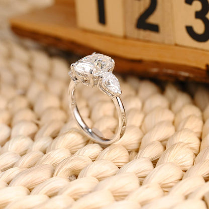 Marquise Cut Cluster Styled Lab Grown Diamond Engagement Ring