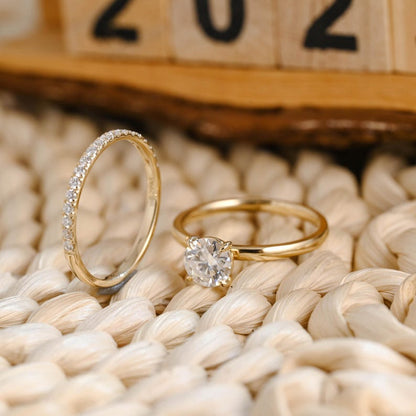 Marquise Cut Cluster Styled Lab Grown Diamond Bridal Ring Set