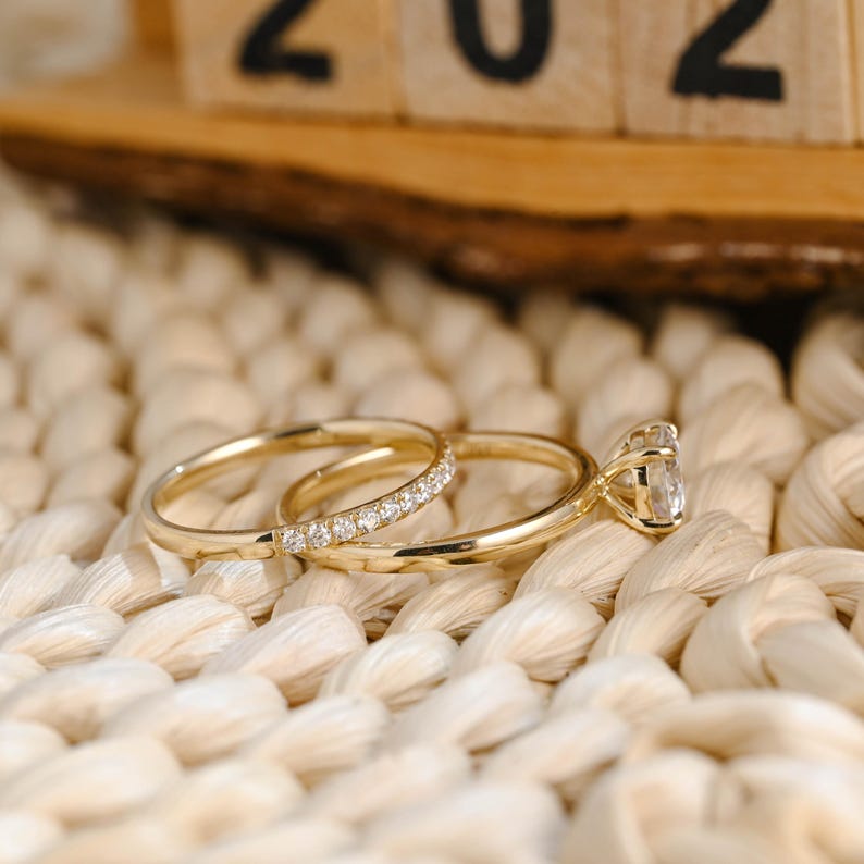Marquise Cut Cluster Styled Lab Grown Diamond Bridal Ring Set