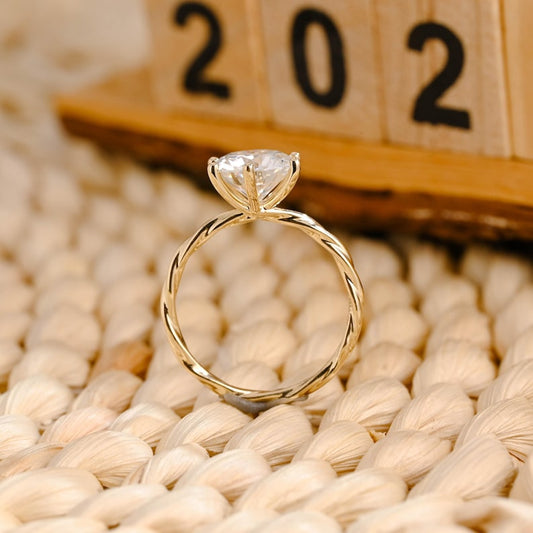 Marquise Cut Cluster Styled Lab Grown Diamond Engagement Ring