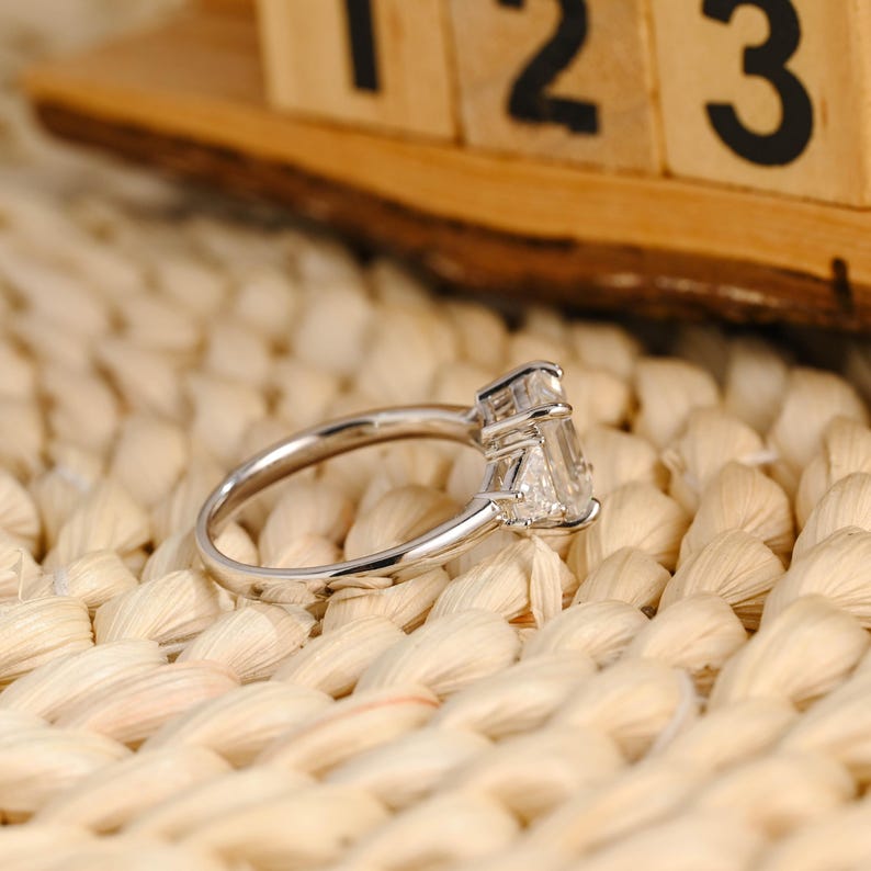 Marquise Cut Cluster Styled Lab Grown Diamond Engagement Ring