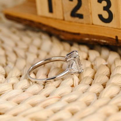 Marquise Cut Cluster Styled Lab Grown Diamond Engagement Ring