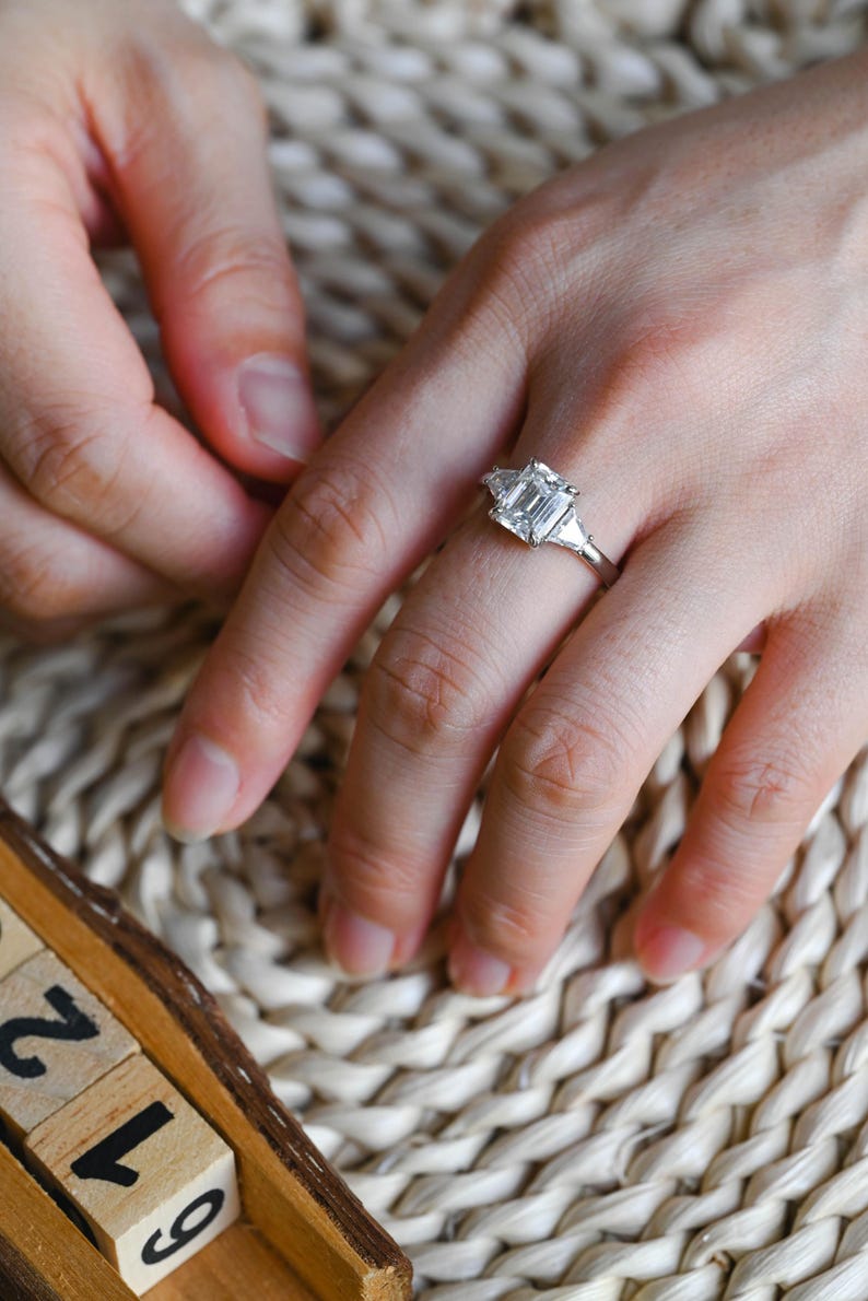 Marquise Cut Cluster Styled Lab Grown Diamond Engagement Ring