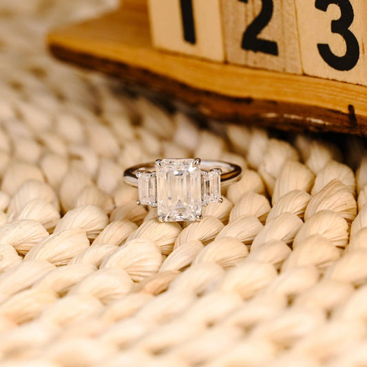 Marquise Cut Cluster Styled Lab Grown Diamond Engagement Ring