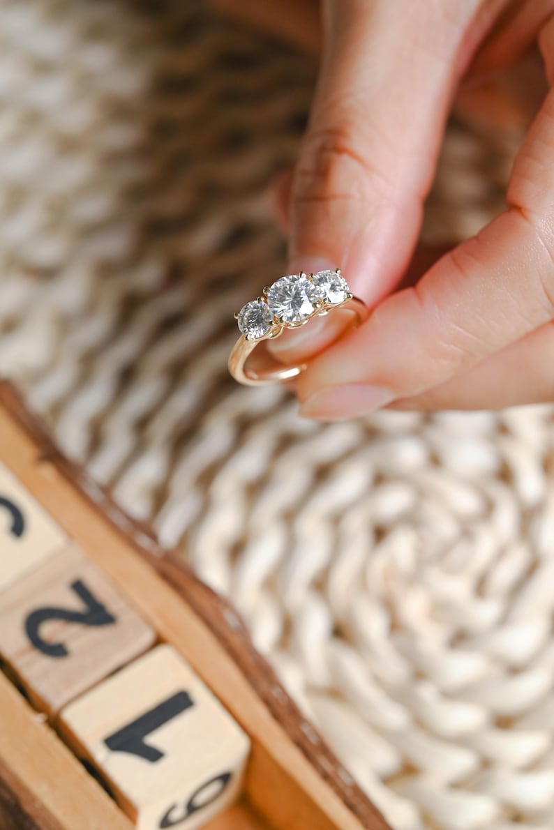 Marquise Cut Cluster Styled Lab Grown Diamond Engagement Ring