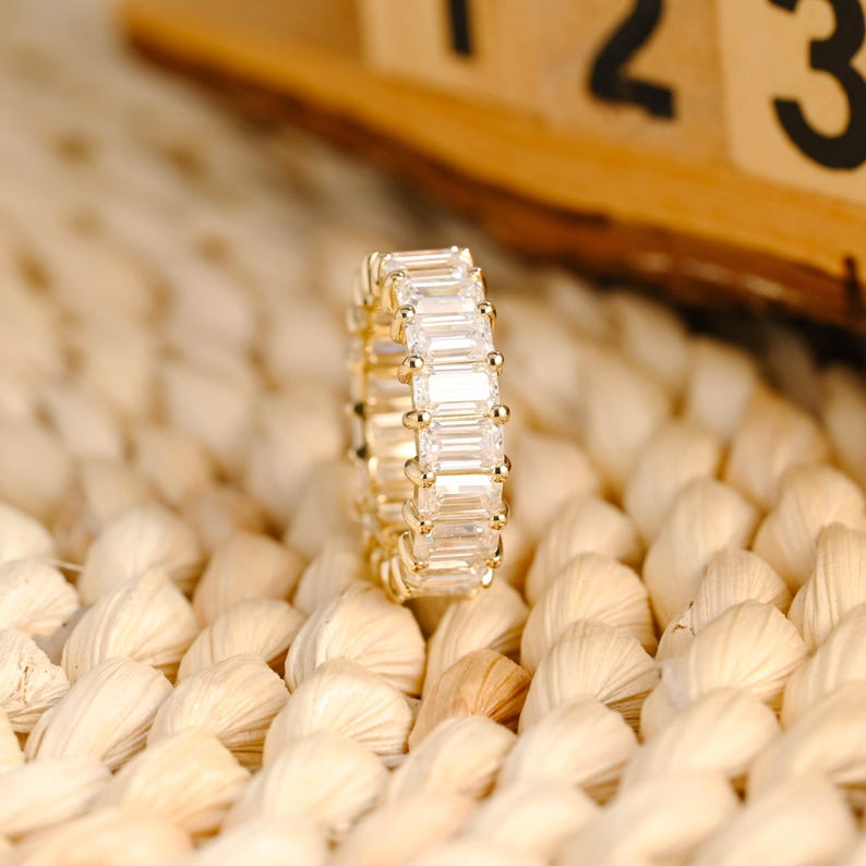 Marquise Cut Cluster Styled Lab Grown Wedding Band