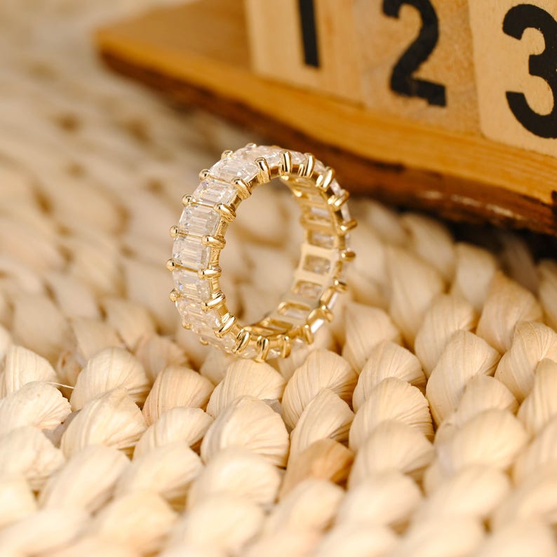 Marquise Cut Cluster Styled Lab Grown Wedding Band