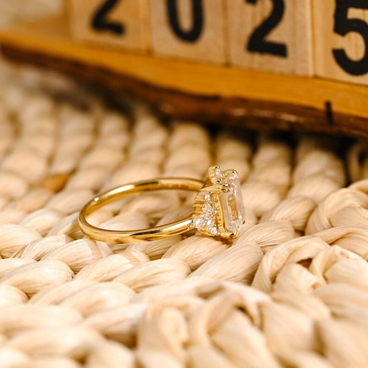 Marquise Cut Cluster Styled Lab Grown Diamond Engagement Ring