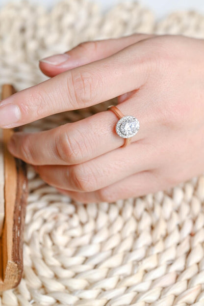 Marquise Cut Cluster Styled Lab Grown Diamond Engagement Ring