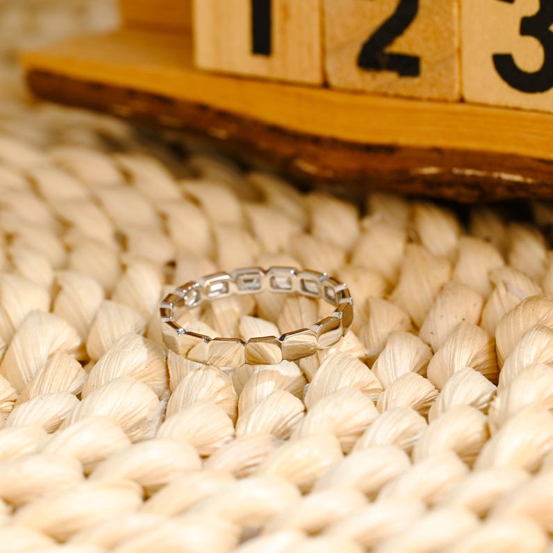 Marquise Cut Cluster Styled Lab Grown Wedding Band