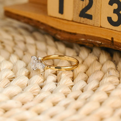 Marquise Cut Cluster Styled Lab Grown Diamond Engagement Ring