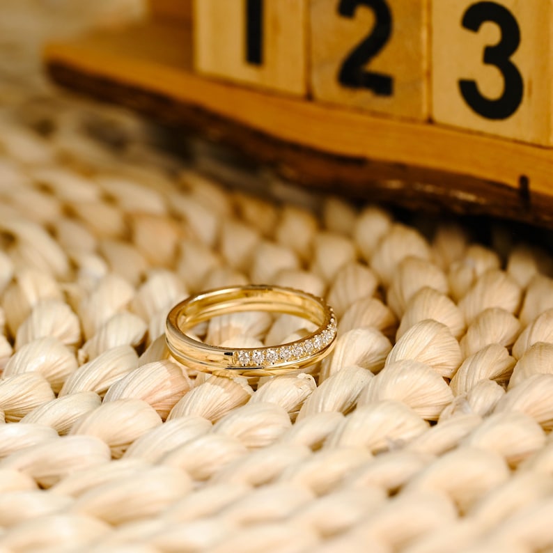 Marquise Cut Cluster Styled Lab Grown Wedding Band