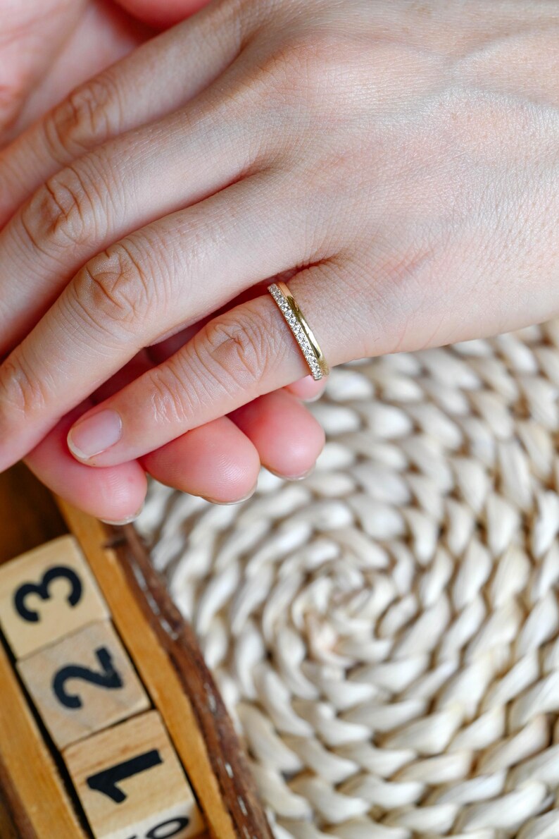 Marquise Cut Cluster Styled Lab Grown Wedding Band