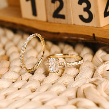 Marquise Cut Cluster Styled Lab Grown Diamond Bridal Ring Set