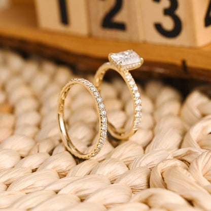 Marquise Cut Cluster Styled Lab Grown Diamond Bridal Ring Set