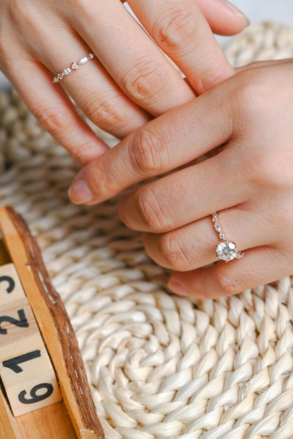 Marquise Cut Cluster Styled Lab Grown Diamond Bridal Ring Set