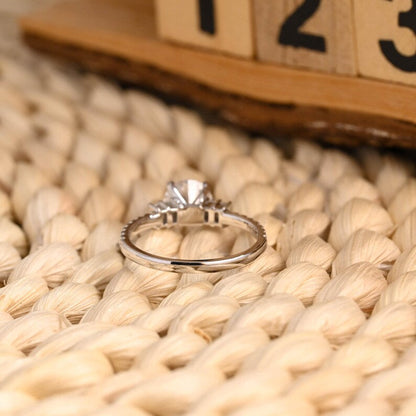 Marquise Cut Cluster Styled Lab Grown Diamond Engagement Ring