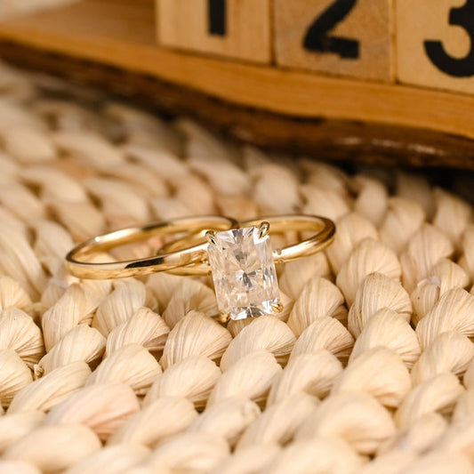 Marquise Cut Cluster Styled Lab Grown Diamond Bridal Ring Set