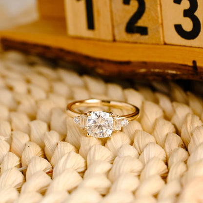 Marquise Cut Cluster Styled Lab Grown Diamond Engagement Ring