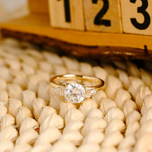 Marquise Cut Cluster Styled Lab Grown Diamond Engagement Ring