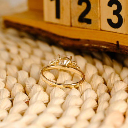 Marquise Cut Cluster Styled Lab Grown Diamond Engagement Ring