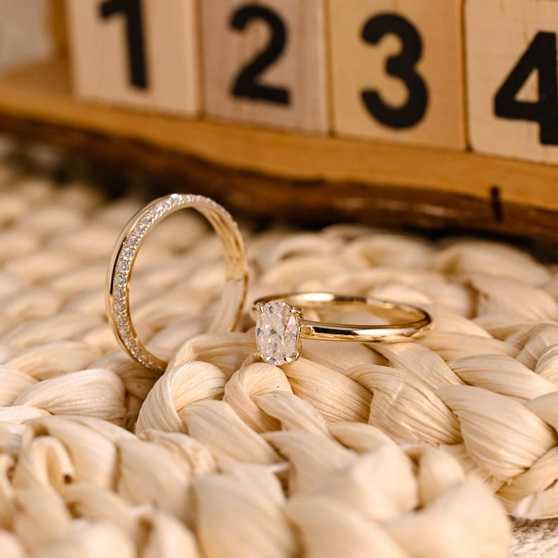 Marquise Cut Cluster Styled Lab Grown Diamond Bridal Ring Set