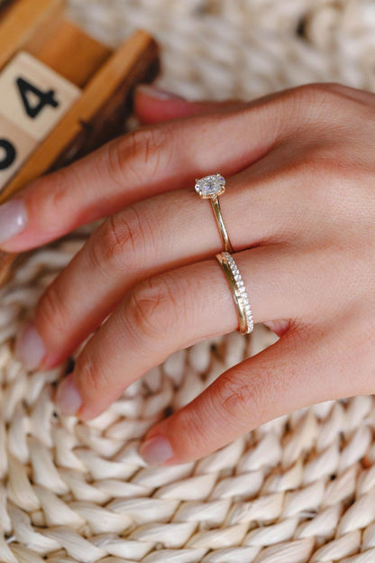 Marquise Cut Cluster Styled Lab Grown Diamond Bridal Ring Set