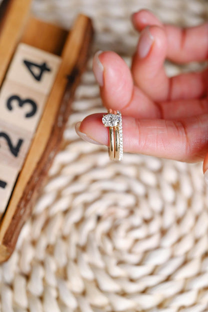 Marquise Cut Cluster Styled Lab Grown Diamond Bridal Ring Set
