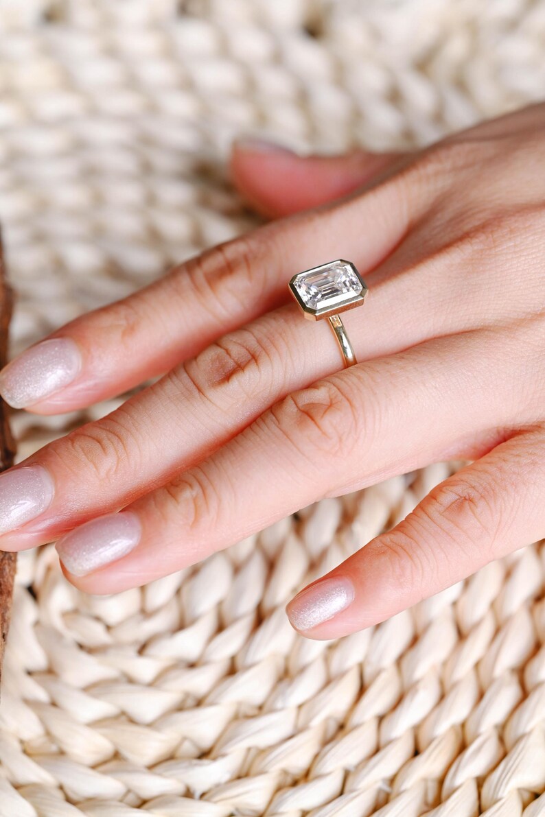 Marquise Cut Cluster Styled Lab Grown Diamond Engagement Ring