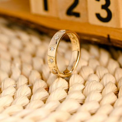 Marquise Cut Cluster Styled Lab Grown Wedding Band
