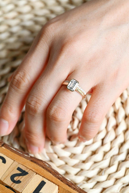 Marquise Cut Cluster Styled Lab Grown Diamond Bridal Ring Set