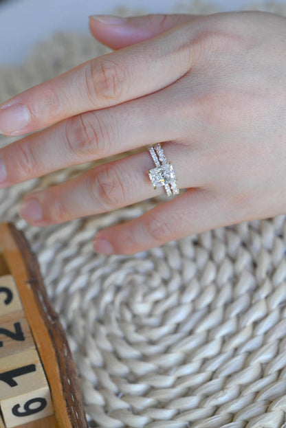 Marquise Cut Cluster Styled Lab Grown Diamond Bridal Ring Set