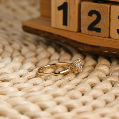Marquise Cut Cluster Styled Lab Grown Diamond Engagement Ring