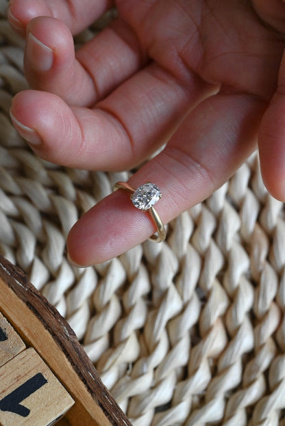 Marquise Cut Cluster Styled Lab Grown Diamond Engagement Ring