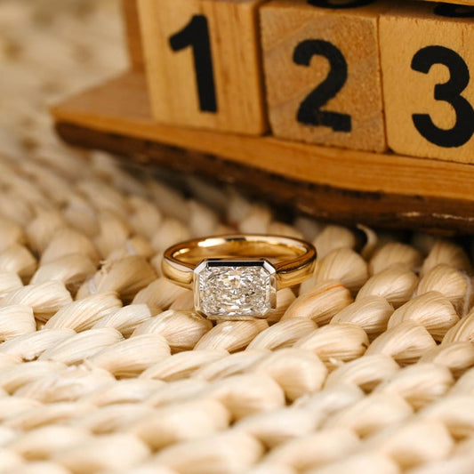 Marquise Cut Cluster Styled Lab Grown Diamond Engagement Ring