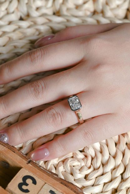 Marquise Cut Cluster Styled Lab Grown Diamond Engagement Ring