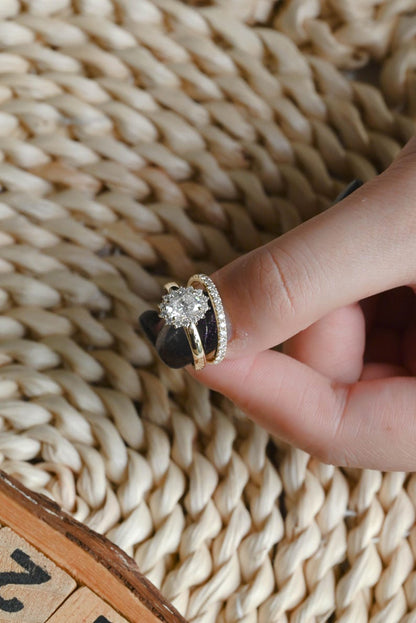 Marquise Cut Cluster Styled Lab Grown Diamond Bridal Ring Set