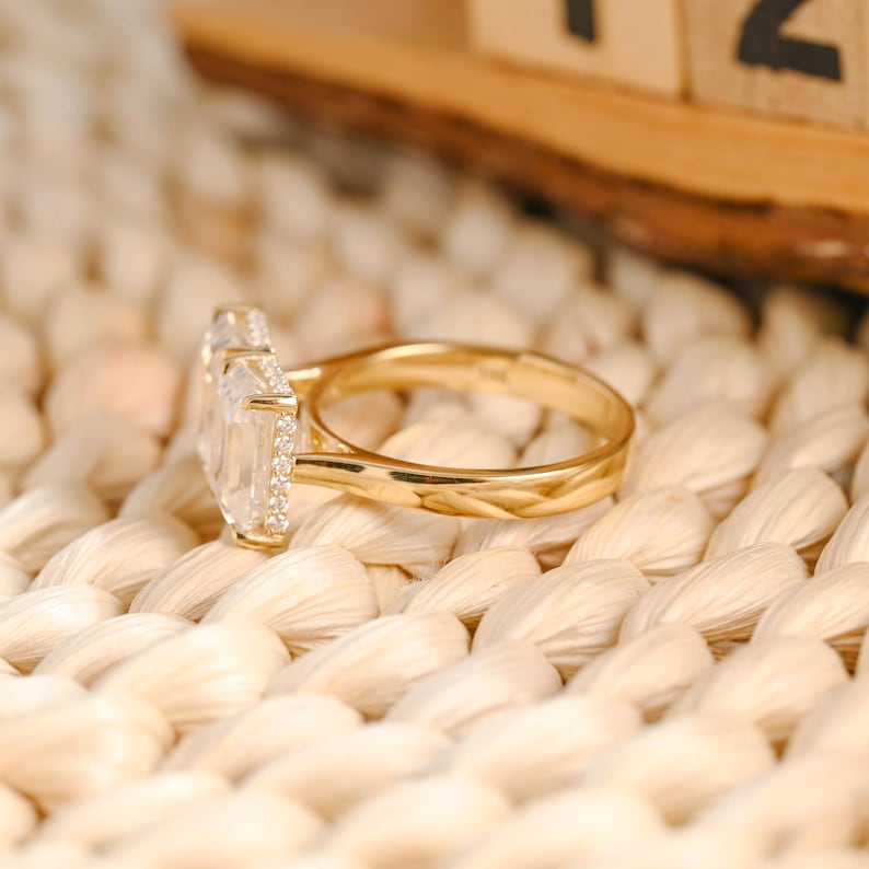 Marquise Cut Cluster Styled Lab Grown Diamond Engagement Ring
