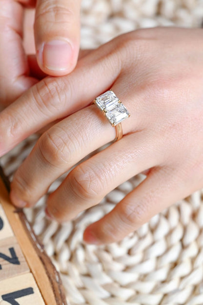 Marquise Cut Cluster Styled Lab Grown Diamond Engagement Ring
