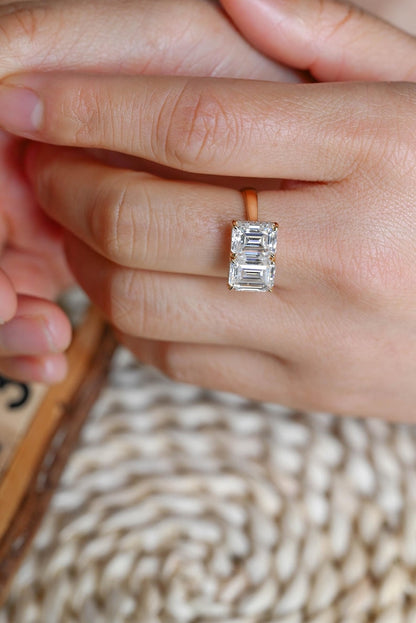 Marquise Cut Cluster Styled Lab Grown Diamond Engagement Ring