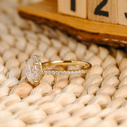 Marquise Cut Cluster Styled Lab Grown Diamond Engagement Ring
