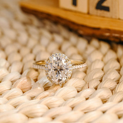 Marquise Cut Cluster Styled Lab Grown Diamond Engagement Ring