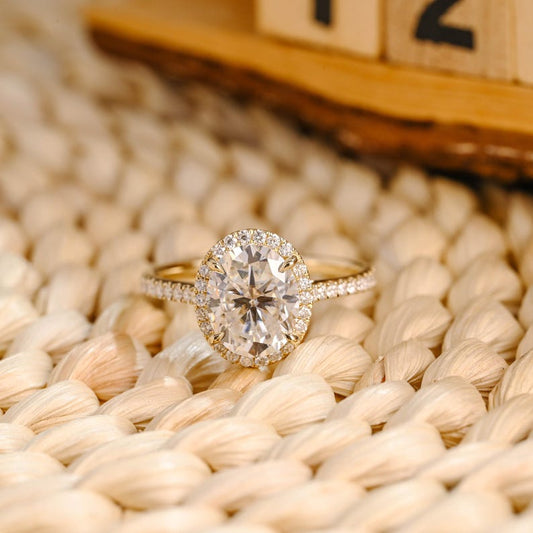 Marquise Cut Cluster Styled Lab Grown Diamond Engagement Ring