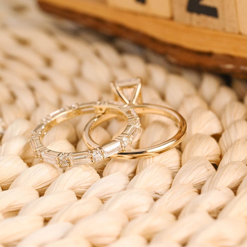 Marquise Cut Cluster Styled Lab Grown Diamond Bridal Ring Set