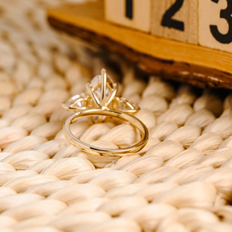 Marquise Cut Cluster Styled Lab Grown Diamond Engagement Ring