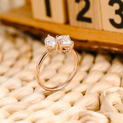 Marquise Cut Cluster Styled Lab Grown Diamond Engagement Ring