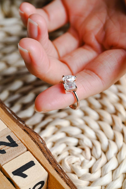 Marquise Cut Cluster Styled Lab Grown Diamond Engagement Ring