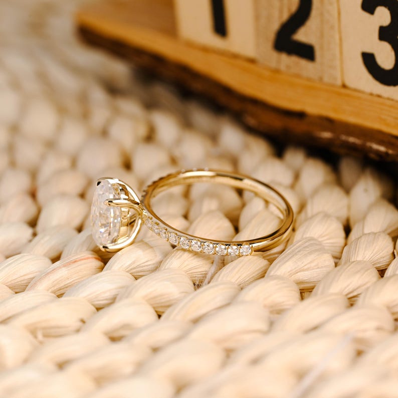 Marquise Cut Cluster Styled Lab Grown Diamond Engagement Ring